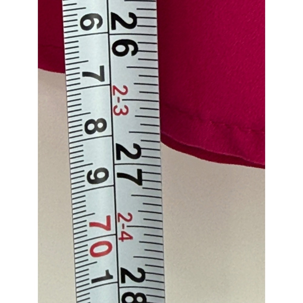 Worthington Magenta Pink Black Trim Split Neck Blouse Long Sleeve Plus Sz 2X - Picture 3 of 8